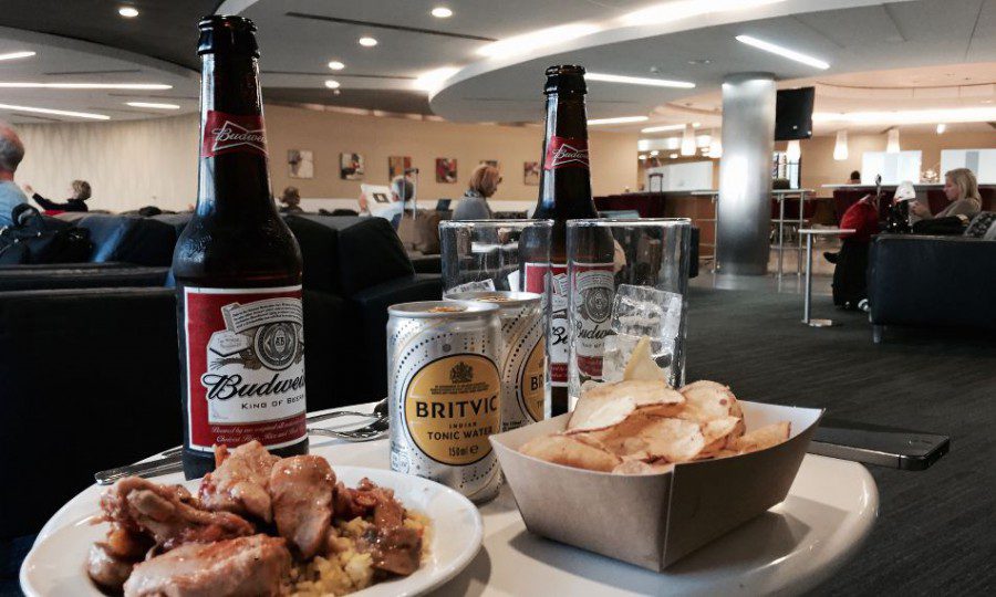 American Airlines Admirals Club London Heathrow T3 Bud Chips