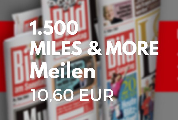Bild am Sonntag 1.500 Payback Punkte Miles & More Meilen 10,60 Euro Vorschau