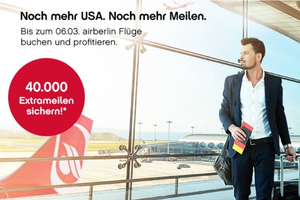 Air Berlin 40.000 Topbonus Meilen USA Stockholm - Los Vorschau
