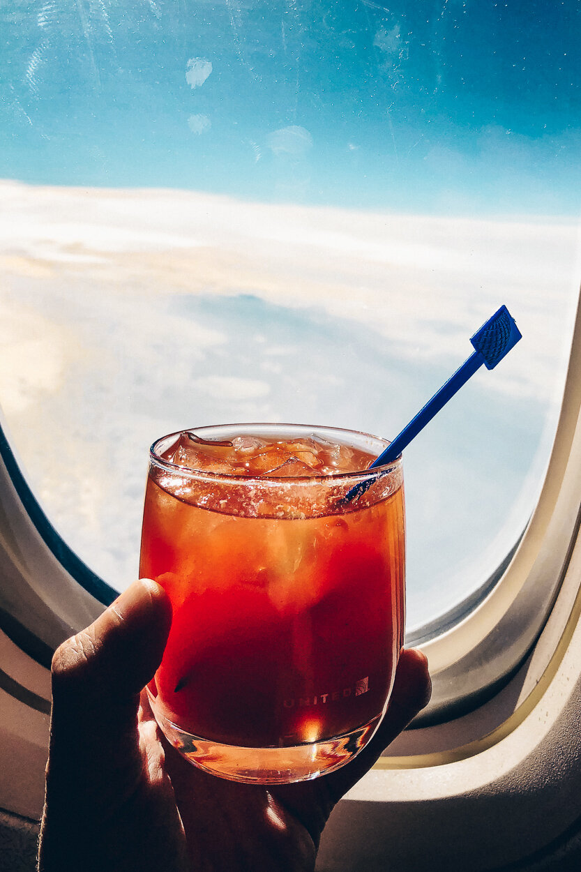 Review United Polaris Business Class Boeing 767 Bloody Mary