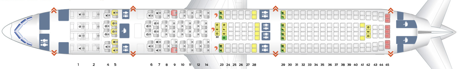 Seatmap Swiss Airbus A330-300