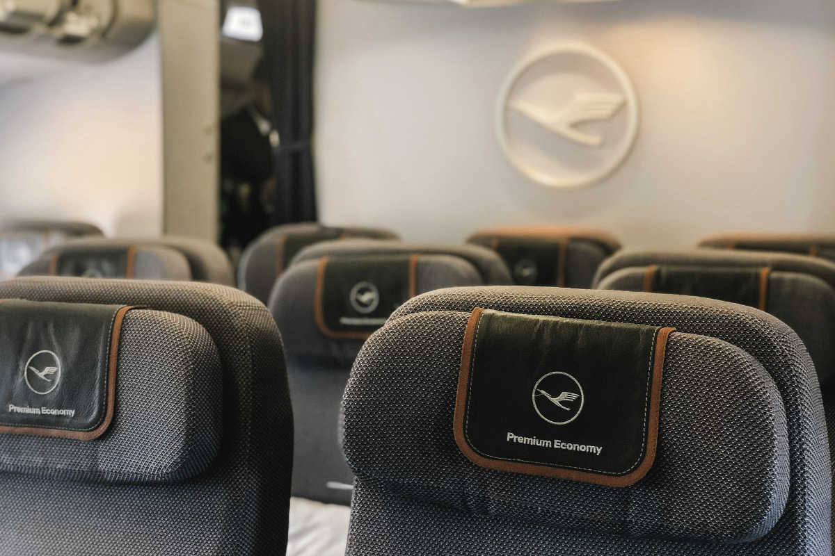 Kopfstütze Lufthansa Premium Economy