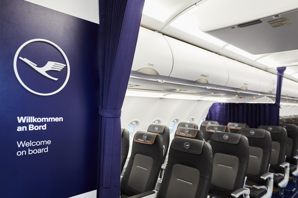 Neuer Lufthansa Sitz Europa Kabine Kurzstrecke