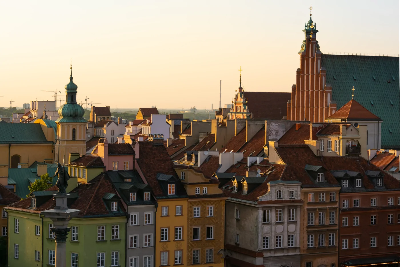 blick über die Dächer der Altstadt von Warschau