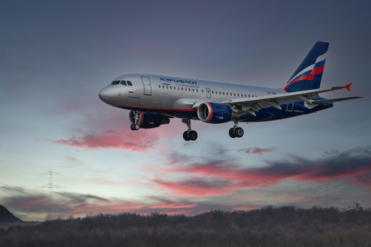 EU sperrt Luftraum für Russland Aeroflot Flugzeug