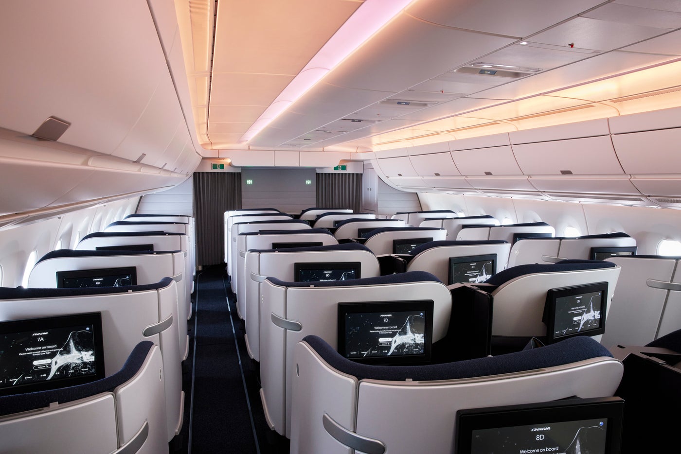 neue Finnair Business Class Kabine