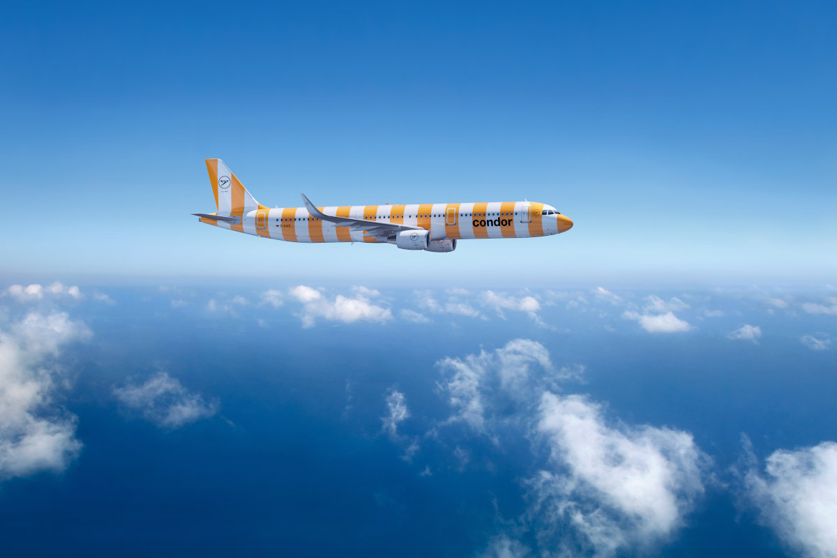 Condor Airbus A321 "Sunshine" mit neuer gestreifter Lackierung