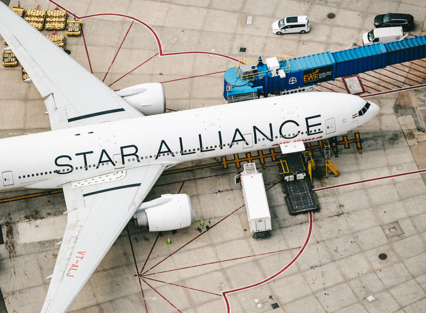 ein Flugzeug der Airline-Allianz Star Alliance
