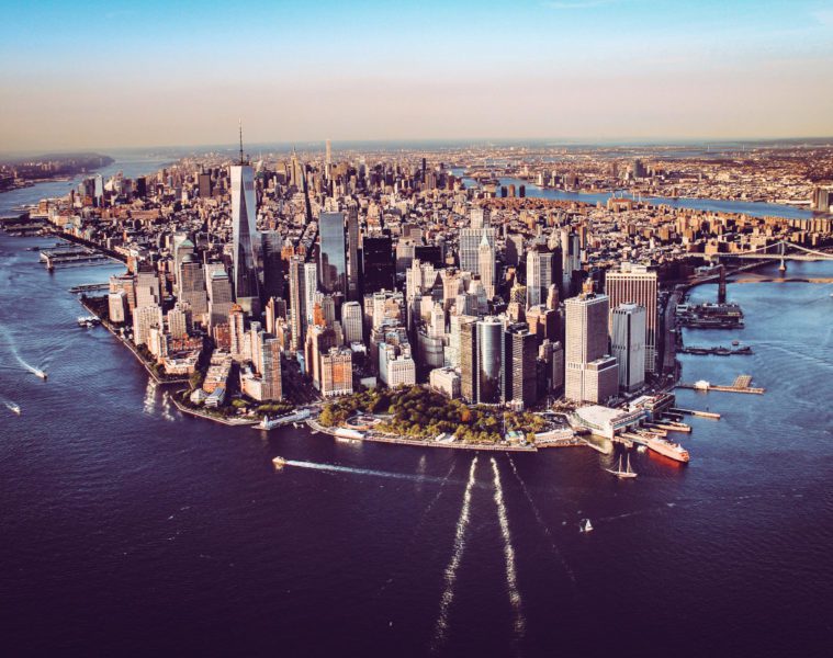 New York City Ansicht aus der Luft