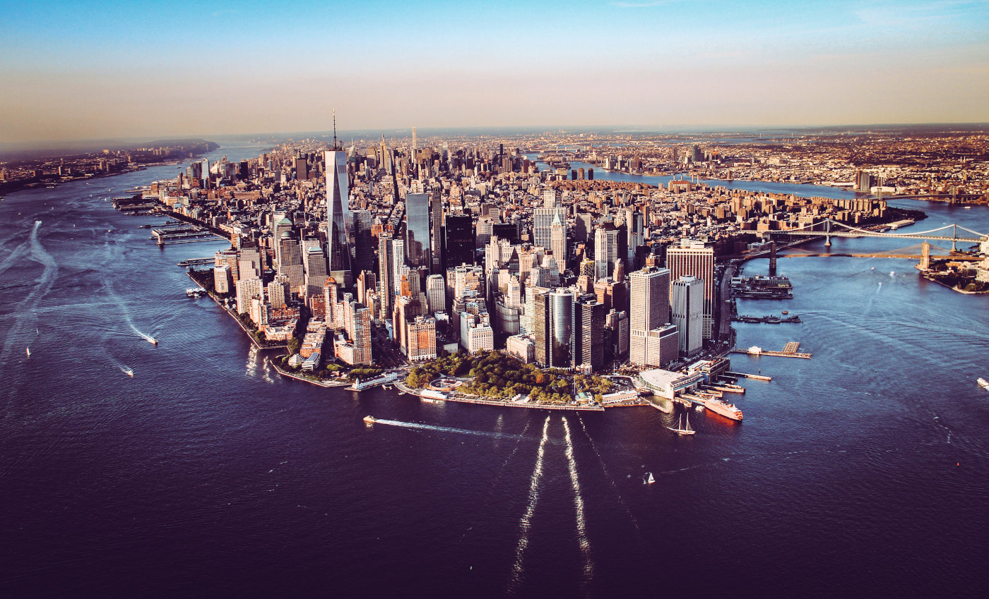 New York City Ansicht aus der Luft