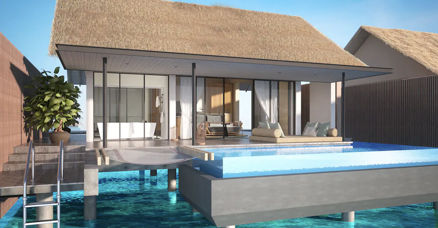 One-Bedroom Over-Water-Villa Hilton   Eine Villa mit einem Schlafzimmer Hilton Maldives