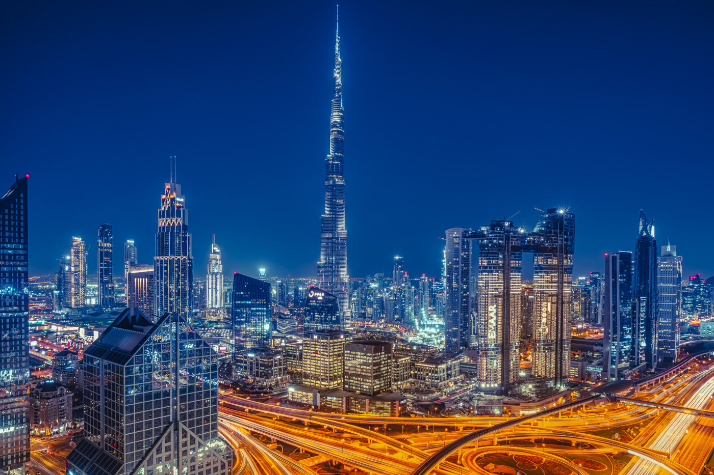 Blick auf den Burj Kalifa in Dubai