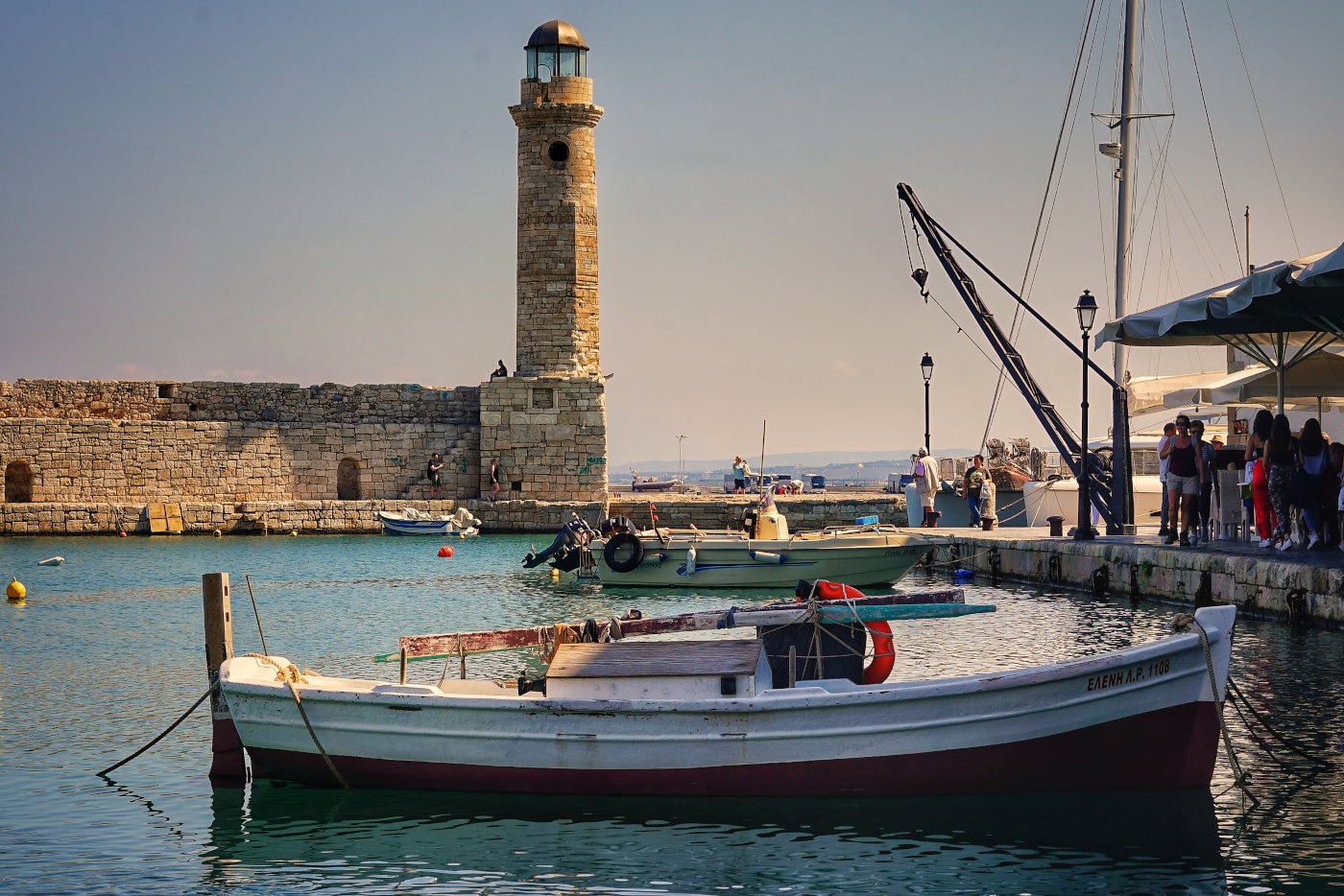 Hafen von Rethymno auf Kreta Griechenland