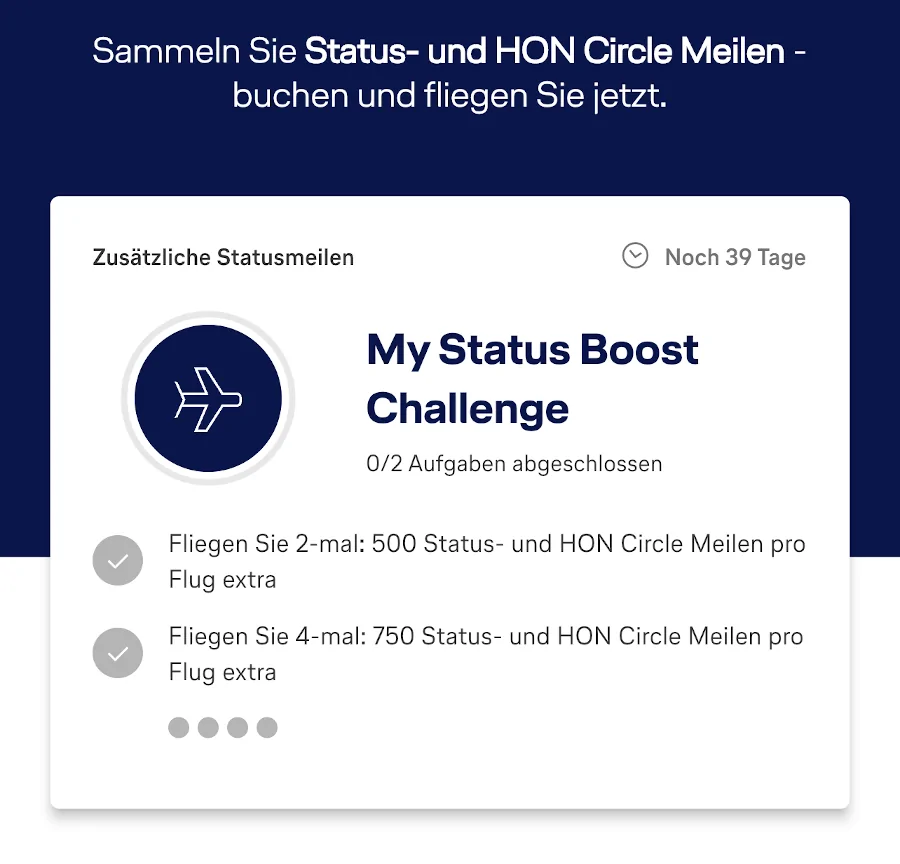Miles & More Status Boost Challenge