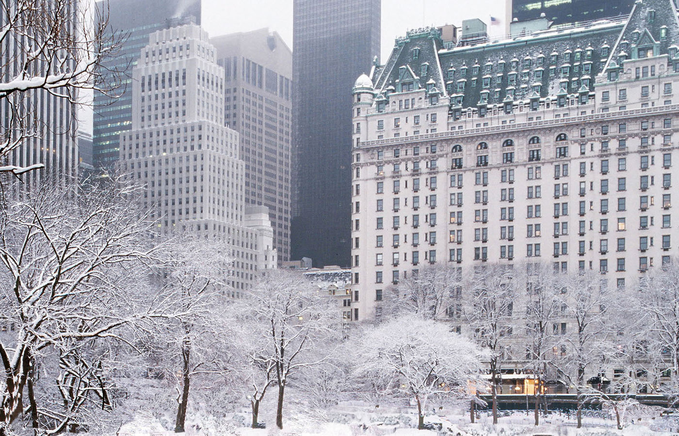 The Plaza New York im Schnee