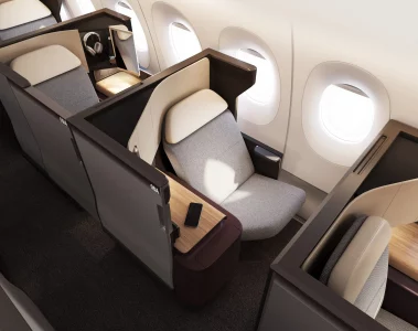 neue Qantas Business Class Airbus A350 Fenster