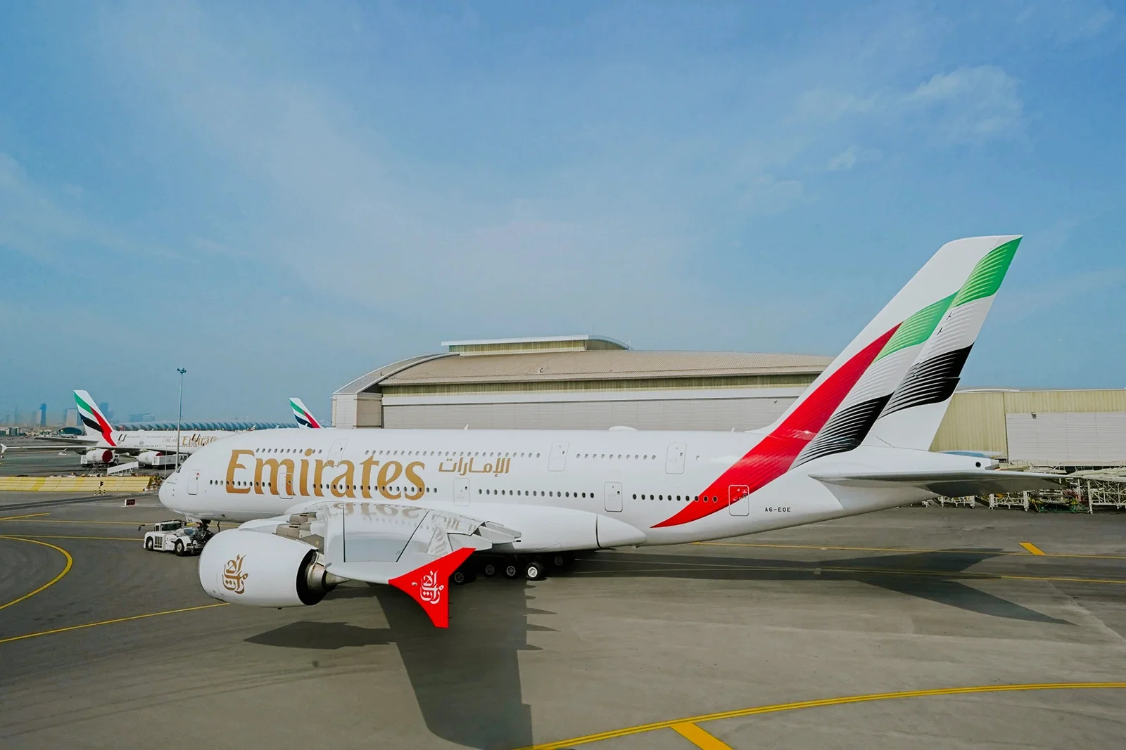 Emirates Airbus A380 mit neuer Lackierung