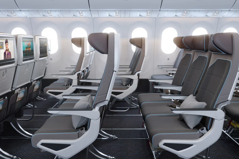 neue Etihad Airways Economy Class Boeing 787 Dreamliner
