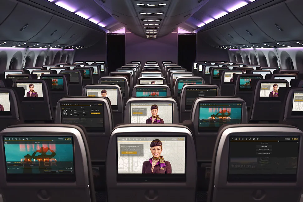 neue Etihad Airways Economy Class Boeing 787 Dreamliner