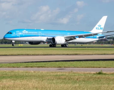 landende Boeing 787 der KLM