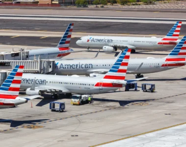 American Airlines Airbus Flugzeug Phoenix Airport in Arizona